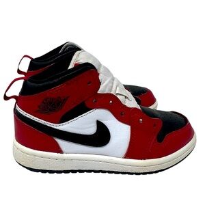 Nike Air Jordan 1 Mid PS Chicago Black Toe Toddler
